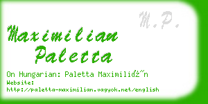 maximilian paletta business card
